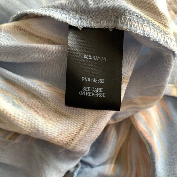 Torrid Light Blue Feather Challis Tie Midi Dress 0 Women’s Large - Picture 11 of 16